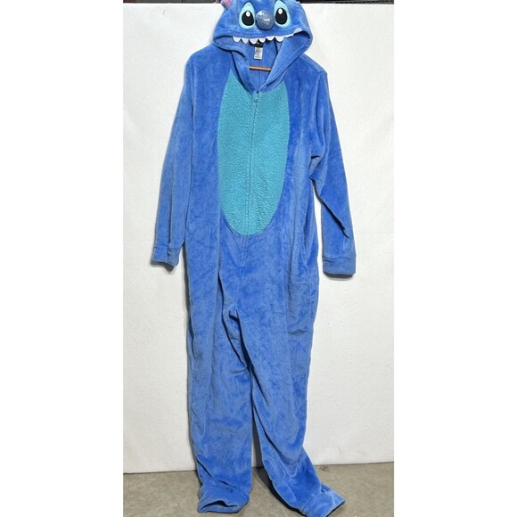 Stitch Disney Adult 2XL Pajamas One Piece Sleepwear Cosplay Halloween Costume - Picture 2 of 10
